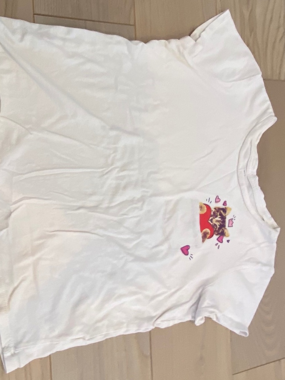 Old Navy Kids’ Girls’ Beige Kitten Graphic T-Shirt Size XXL